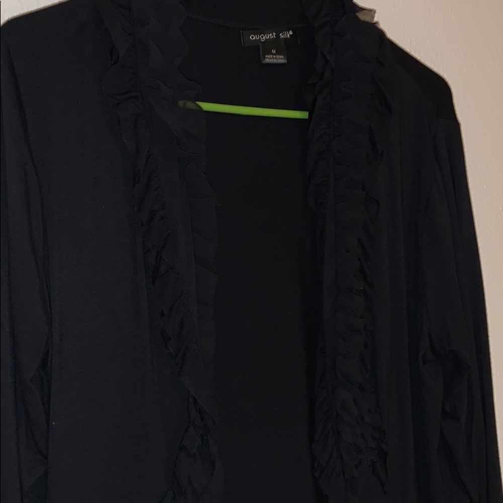 ☀️Black Cardigan With Ruffles